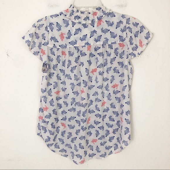 Anthropologie Maeve Bunny Print Popover Blouse - Picture 8 of 8
